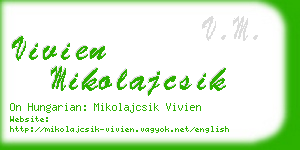 vivien mikolajcsik business card